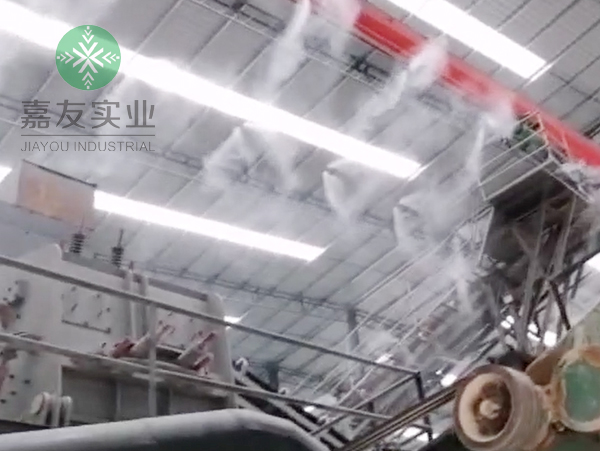 云南钰湾农业科技有限公司安装碎石厂料棚喷雾降尘系统