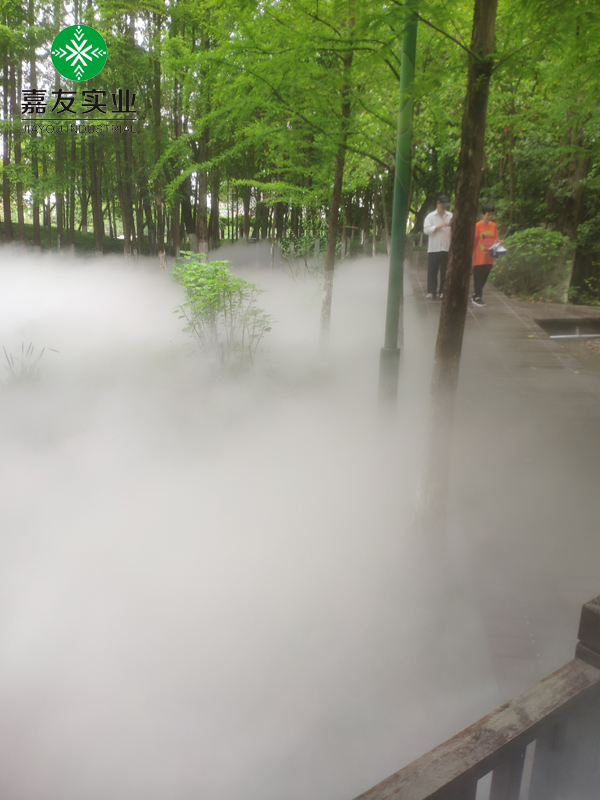 杭州嘉友设计安装宁波日湖公园雾森系统造景项目