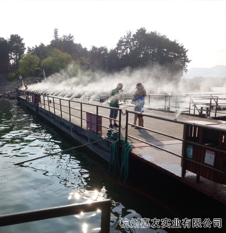 千岛湖喷雾降温造景图