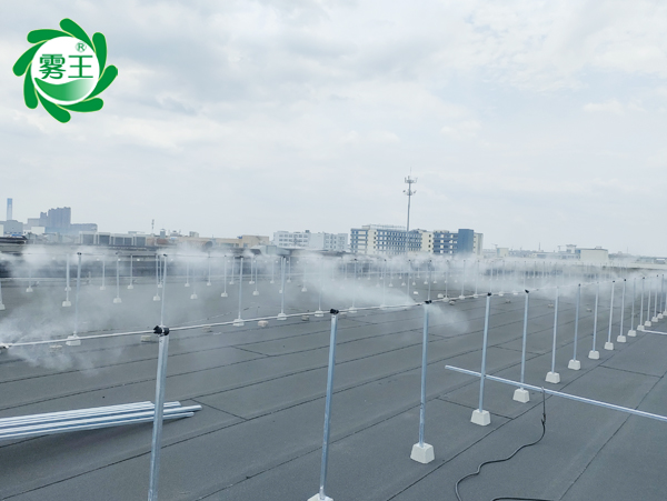 机械厂房屋顶空间喷雾加湿案例——雾王高压微雾加湿器